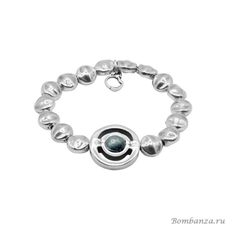 Браслет Ciclon, Elegance, стрейч, с муранским стеклом, CN-233106 серый
