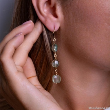 Серьги Lanzerotti, Ispirazione, флюорит, LZ-24.10-437 зеленый