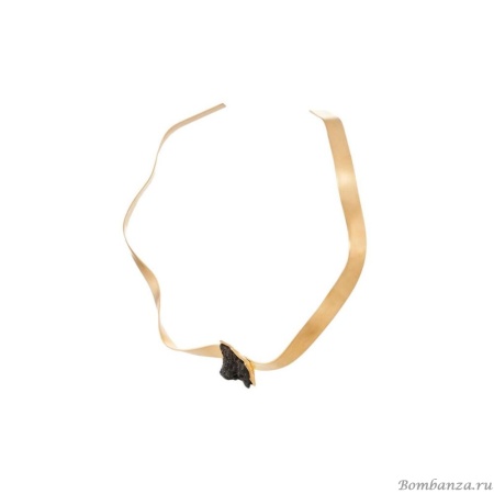 Колье Katerina Vassou, Chantal, гривна, с друзой агата, KV23.2-275651G черный