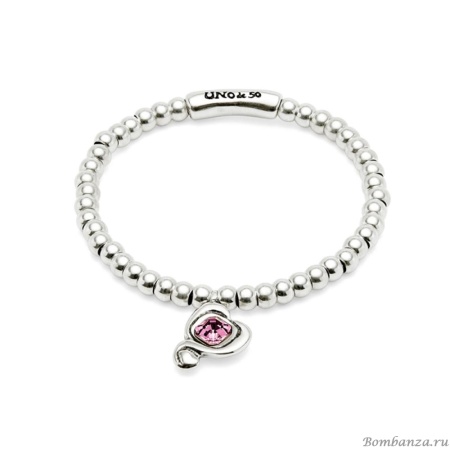 Браслет UNOde50 Ser Expresiva с розовым кристаллом, с серебром PUL2514RSAMTL0M