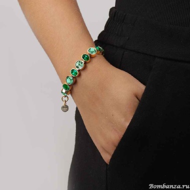 Браслет Dyrberg Kern, ELAINE SG EMERALD GREEN MIX, 450160 Браслет Dyrberg Kern, ELAINE SG EMERALD GREEN MIX, 450160
