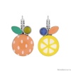 Серьги TARATATA, Cocktail, асимметричные,с цветной смолой,бусинами, TT-E24-05741-10M серебристый Серьги TARATATA, Cocktail, асимметричные,с цветной смолой,бусинами, TT-E24-05741-10M серебристый