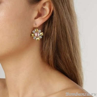 Серьги Dyrberg Kern, BATTI SG GOLDEN / ROSE, 430122 Серьги Dyrberg Kern, BATTI SG GOLDEN / ROSE, 430122