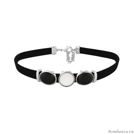 Чокер Possebon, mother mosaic/black agate/tiger eye