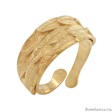 Кольцо Taratata, Picolo, разъемное, золотистое с гравировкой, TT-H19-20440-20D
