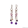 Серьги Lanzerotti, Elisir, с жемчугом,аметистом, рубином и гранатом, LZ-25.10-289 бордовый