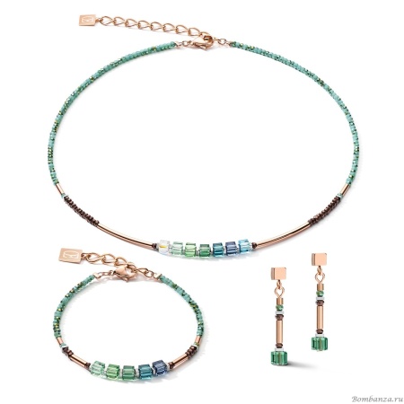 Браслет Coeur de Lion, Shades Of Green-Petrol 5027/30-0537. Германия