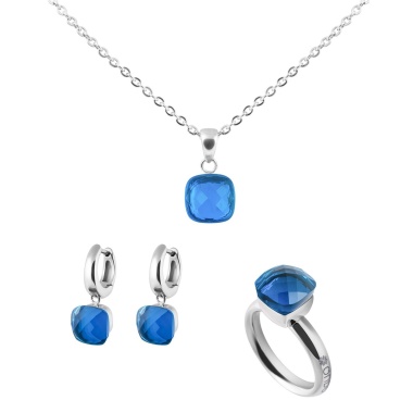 Кольцо Qudo, Firenze ocean 16 мм 612110 BL/S Кольцо Qudo, Firenze ocean 16 мм 612110 BL/S