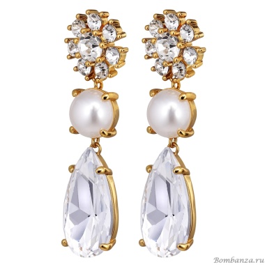 Серьги Dyrberg Kern, MISIA SG CRYSTAL/WHITE PEARL, 460515 Серьги Dyrberg Kern, MISIA SG CRYSTAL/WHITE PEARL, 460515