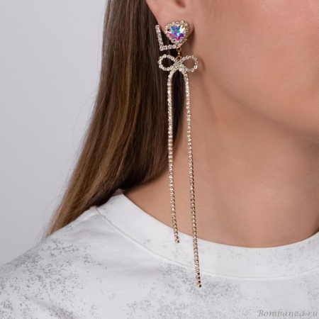 Серьги Moon Paris, Ringo Queen, Love с кристаллами, MRQ-24.05-011 золотистый Серьги Moon Paris, Ringo Queen, Love с кристаллами, MRQ-24.05-011 золотистый