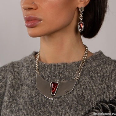 Колье Tra-la-ra, Odisea, с кристаллом, TLR24-237P201 красный