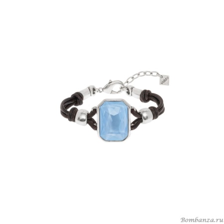 Браслет VIDDA, Lily, кожаный, с кристаллом Swarovski, VD25.1-02082 голубой