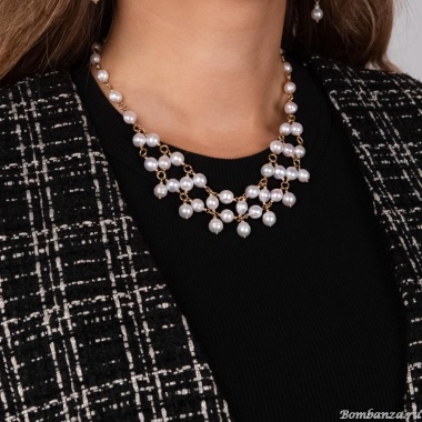 Колье Lanzerotti, Splendore, с жемчугом, LZ-24.08-329 белый