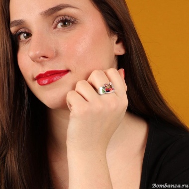 Кольцо TARATATA, Dans les nuages, разъемное, с цветной смолой, TT-H24-03404-105 розовый Кольцо TARATATA, Dans les nuages, разъемное, с цветной смолой, TT-H24-03404-105 розовый