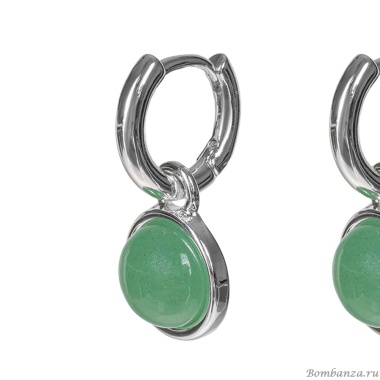 Серьги Fiore Luna, GREEN AVENTURINE, LE1114 G/S Серьги Fiore Luna, GREEN AVENTURINE, LE1114 G/S