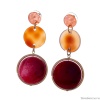 Серьги Moon Paris, Lorian, с акриловыми подвесками круглой формы, ML-23.03-032 коричневый Серьги Moon Paris, Lorian, с акриловыми подвесками круглой формы, ML-23.03-032 коричневый
