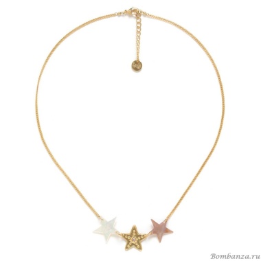 Колье Franck Herval, Estrella, перламутр, кристалл Swarovski, FH24.1-15-64032 золотистый