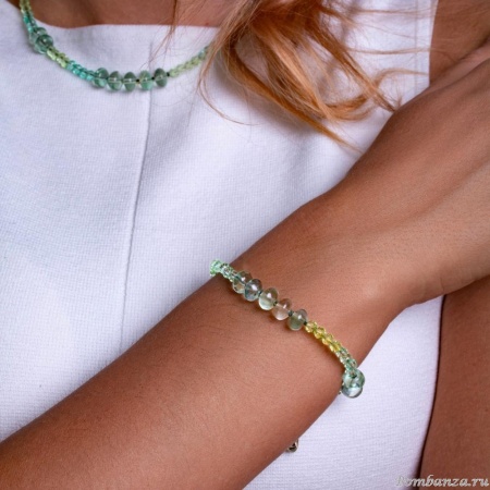 Браслет Lanzerotti, Ispirazione, флюорит, кристаллы, LZ-24.10-381 зеленый