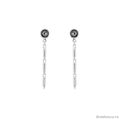 Серьги VIDDA, Fire, с кристаллом Swarovski, VD25.2-02325 серый