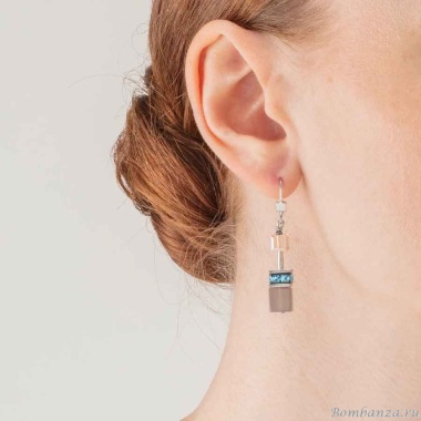Серьги Coeur de Lion, Aqua-Beige 4505/20-2010 Серьги Coeur de Lion, Aqua-Beige 4505/20-2010