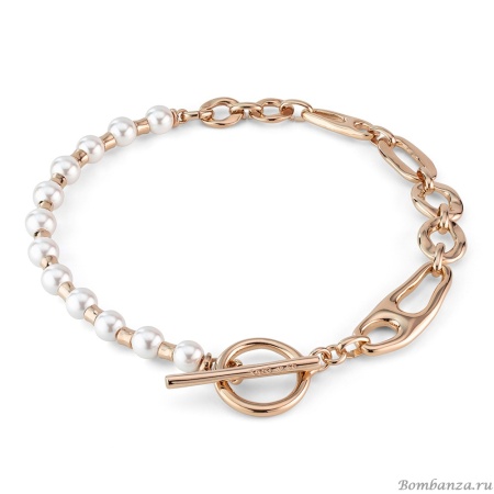 Ожерелье UNOde50 Pearl & Match с золотом COL1841BPLORO0U