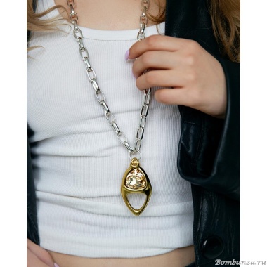 Колье Ciclon, Destiny oro, с кристаллом, CN-250804 янтарный