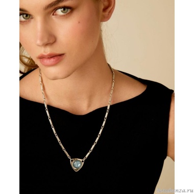 Колье VIDDA, Fire, с кристаллом Swarovski, VD25.2-02331 голубой, 50см