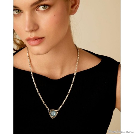 Колье VIDDA, Fire, с кристаллом Swarovski, VD25.2-02331 голубой, 50см