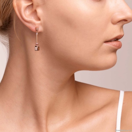 Серьги Coeur de Lion, Rose Gold Lilac 5042/21-0829. Германия