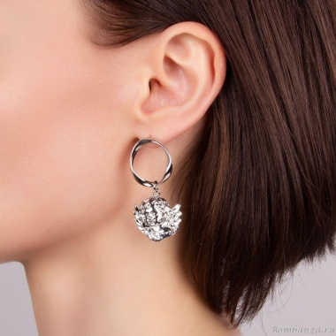 Серьги Moon Paris, Ringo, с подвеской ангелом, MR-21.04-030 серебристый Серьги Moon Paris, Ringo, с подвеской ангелом, MR-21.04-030 серебристый
