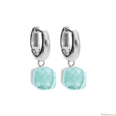 Серьги Qudo, Firenze soft aqua, 300411 BL/S Серьги Qudo, Firenze soft aqua, 300411 BL/S