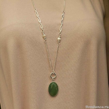 Колье Fiore Luna, GREEN AVENTURINE, LN5155 G/S