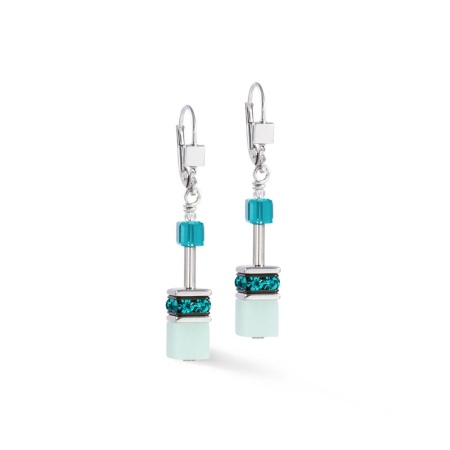 Серьги Coeur de Lion, Dark Green-Silver, 4010/20-0548