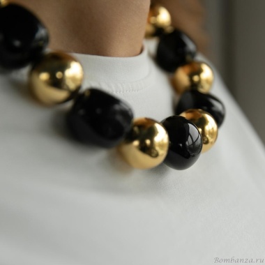 Колье Francesca Bianchi, с эмалью, FB25.2-GC9 черный