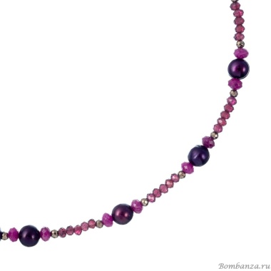 Колье Lanzerotti, Elisir, с жемчугом,аметистом, рубином и гранатом, LZ-25.10-287 розовый