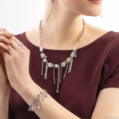 Колье Coeur de Lion, Crystal-Silver, 3020/10-1817 Колье Coeur de Lion, Crystal-Silver, 3020/10-1817