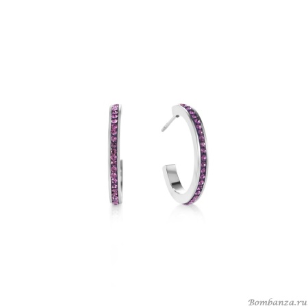 Серьги Coeur de Lion,  Amethyst-Silber 0139/21-0843
