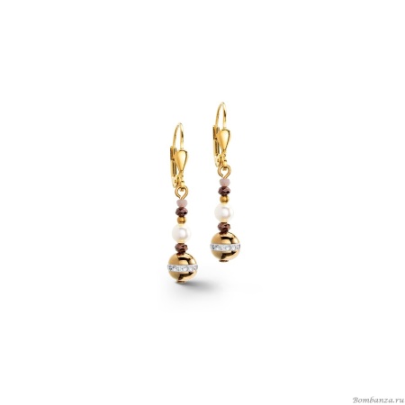 Серьги Coeur de Lion, Brown-Gold 4349/20-1116. Германия