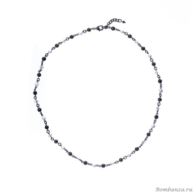 Колье Lanzerotti, Coniglio, с ониксом, говлитом и кристаллами, LZ-22.11-423 черный