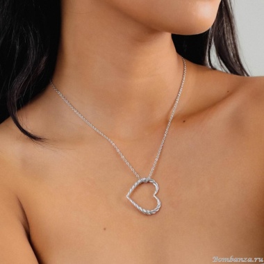 Колье ORI TAO, Merida, с сердцем, OT24.2-15-31821 серебристый
