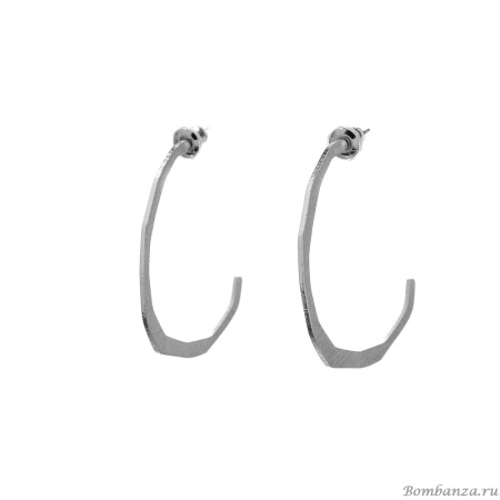Серьги Dansk Copenhagen, Elysian, полукольца, DNSK25.1-3C2501010 серебристый