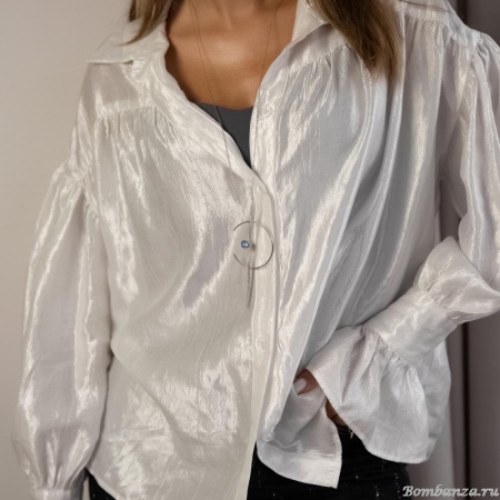 Колье Catherine Bijoux, Half moon, с кристаллом, CB25.1-5355AS голубой