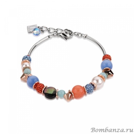 Браслет Coeur de Lion, Aqua-Orange, 4864/30-2002. Германия