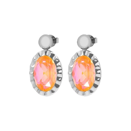 Серьги Qudo, TIVOLA UNICA big (S/P) Crystal orange ignite 2,65cm, 332213
