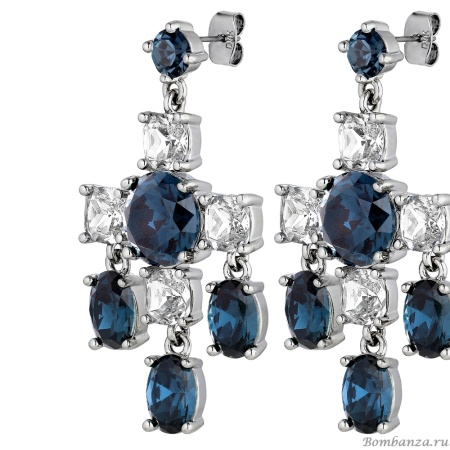 Серьги Dyrberg Kern, LEONORA SS ROYAL BLUE / CRYSTAL, 430124