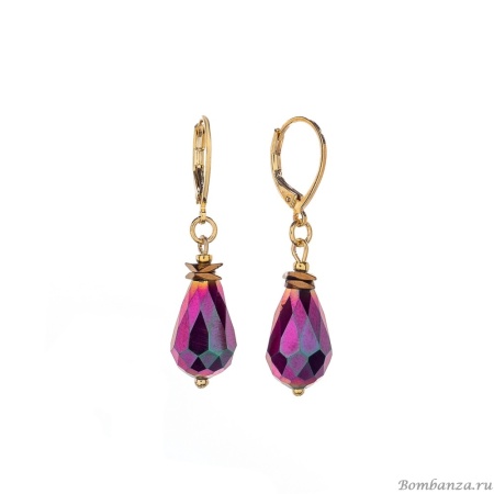Серьги Lanzerotti, Alhambra, с кристаллом и гематитом, LZ-25.04-132 розовый