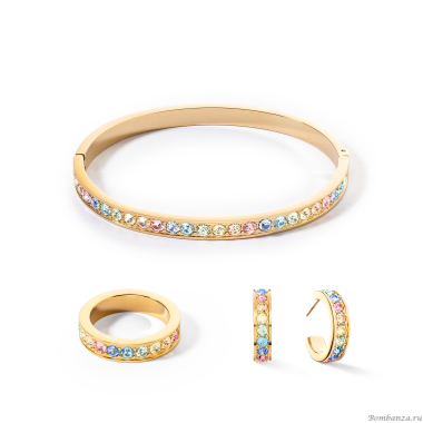 Кольцо Coeur de Lion, Multicolor Pastel Gold 18 мм 0131/40-1590 56