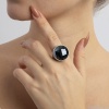 Кольцо Possebon, pearl black agate 17.2 мм