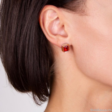 Пуссеты Moon Paris, Ringo, с кристаллом, MR-22.03-011 красный Пуссеты Moon Paris, Ringo, с кристаллом, MR-22.03-011 красный