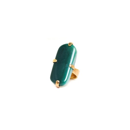 Кольцо Nature Bijoux, Agate verde, разъемное, с агатом, NB23.2-19-25030 зеленый